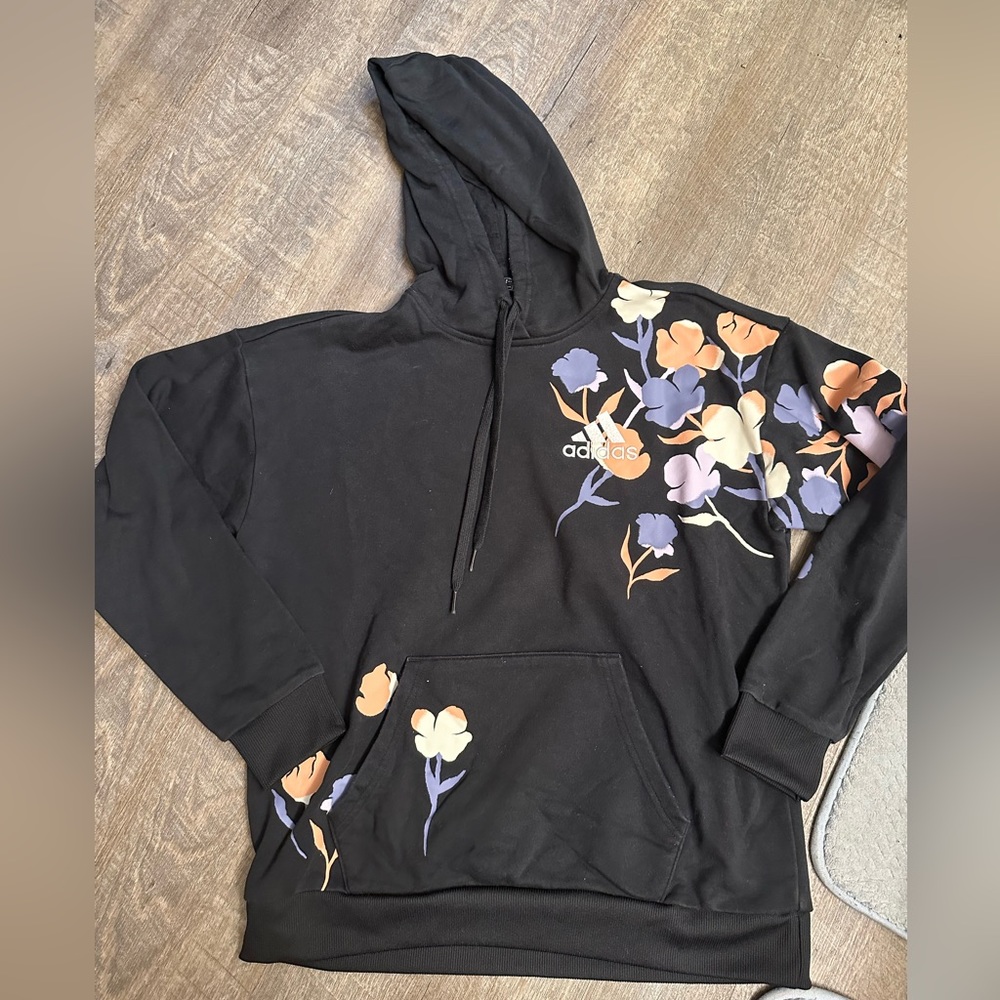 Adidas Floral Black hoodie